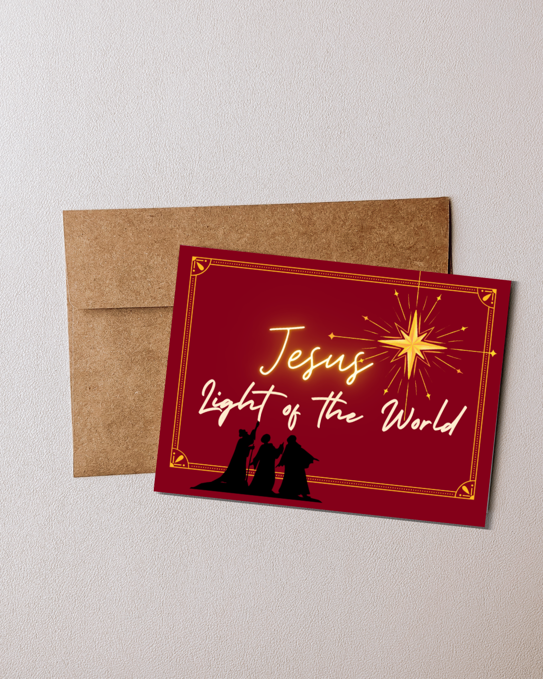 Jesus Light of the World Christmas Card