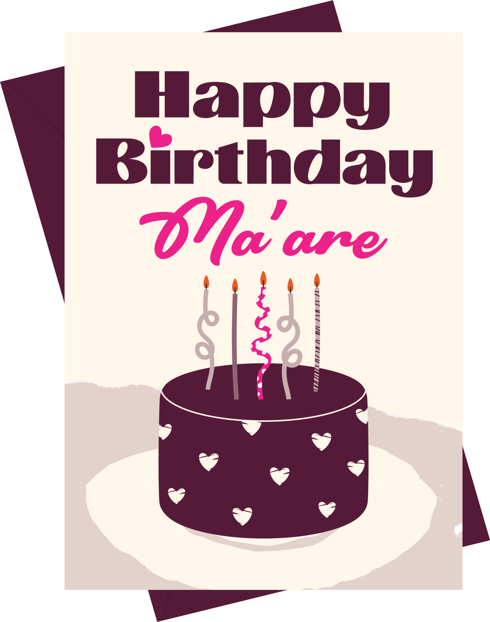 Happy Birthday Ma'arey Honey Card